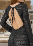 Vestido Crochet Lace Negro