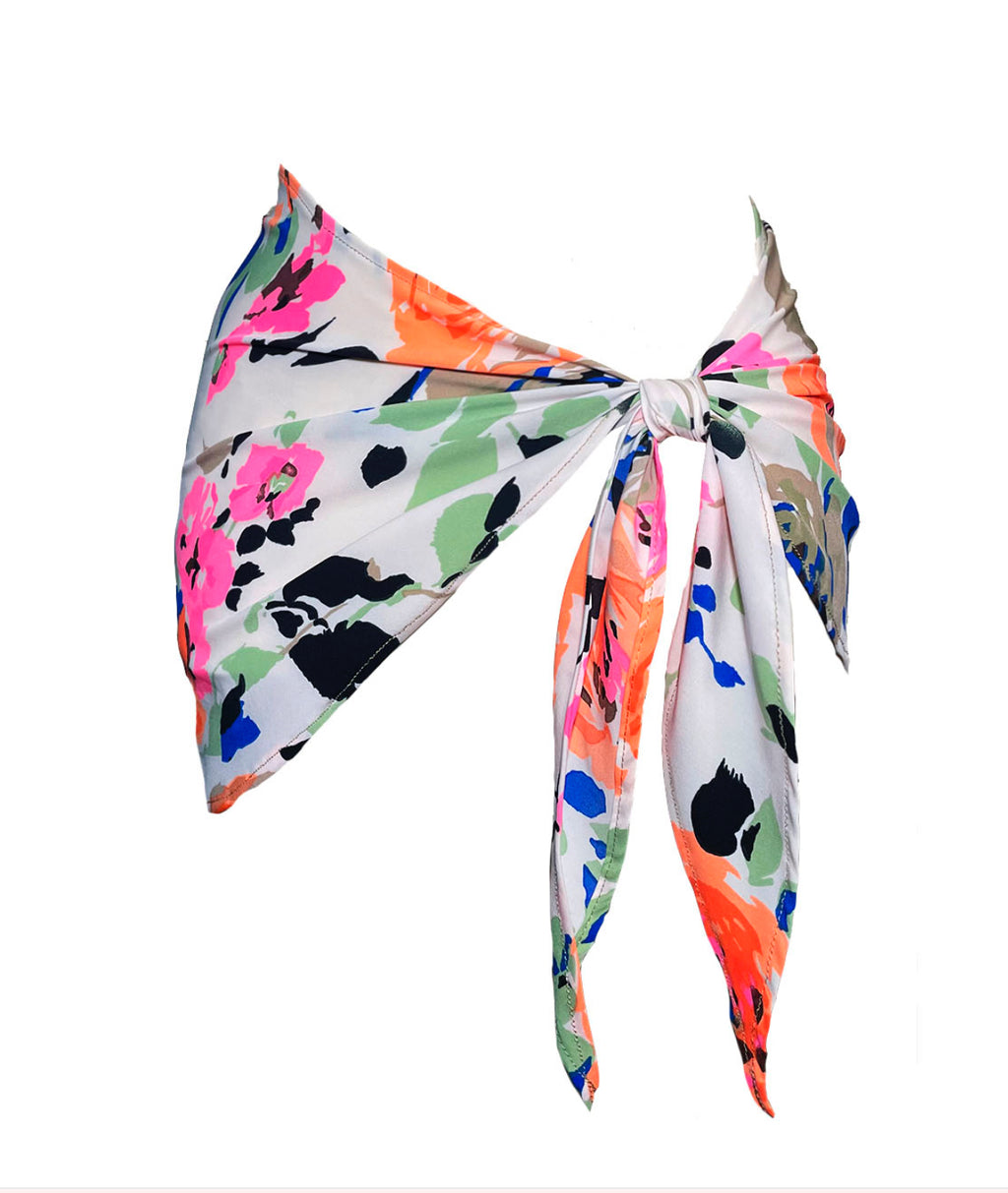 Pareo básico estampado flores