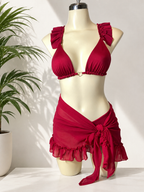 Pareo con Olanes Rojo