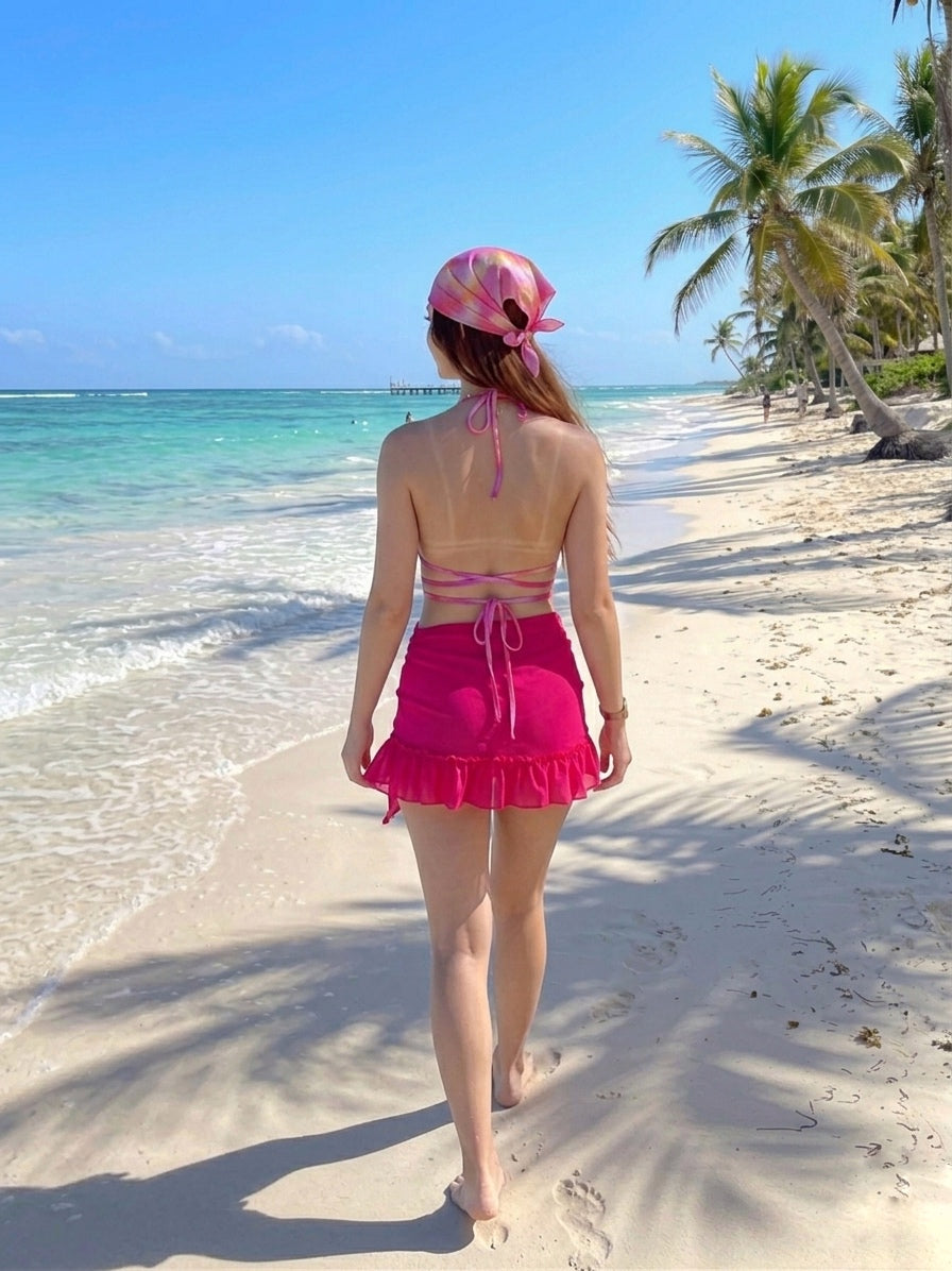 Pareo con Olanes Fucsia